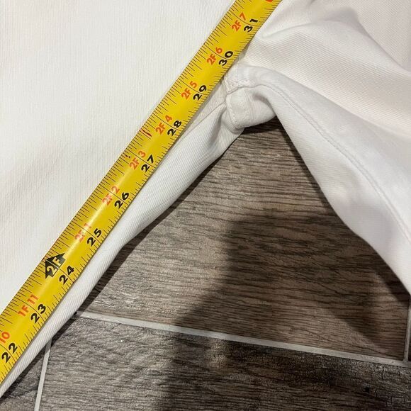 7 for all Mankind Y2K Low Rise Jeans Women's Size 32 x 29 White Stretch Slim - Picture 9 of 11